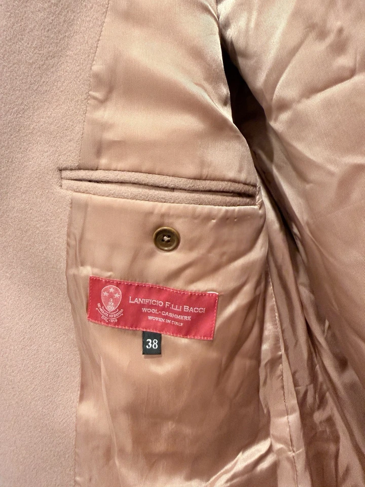 Todd Snyder, Wool/cashmere Peak Lapel Double Breasted Coat, 38R - Image 3 of 4