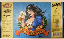 SNOW WHITE STOUT 8 X 5 BEER LABEL GREG LAND 3 RIVERS CON NDC ZENESCOPE 2025 NEW