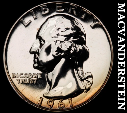 1961 Washington Quarter- Silver- Choice Gem Proof Luster No Reserve #J2477