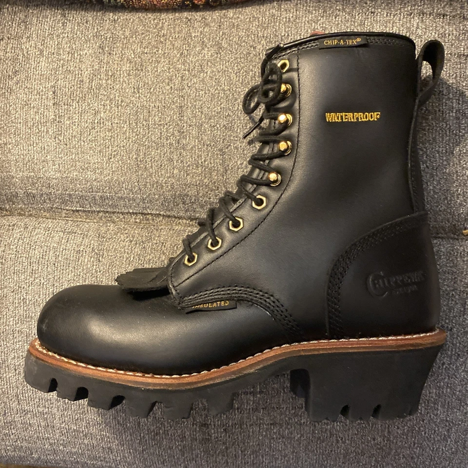Botas Chippewa para mujer de cuero negras impermeables con punta de acero talla 8,5 W nuevas Foto 2 de 4