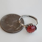 925 Sterling Silver 3.92 Ct Cabochon Natural Garnet Size 7.5 Cocktail Ring — photo 4