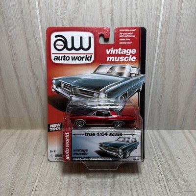 Auto World Ultra Red Chase Vintage Muscle 1964 Pontiac Grand Prix Release  #4