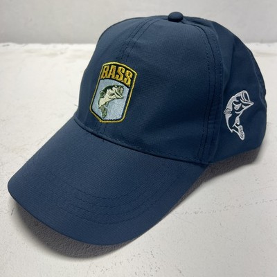 B.A.S.S. Baseball Cap Style Hat. Blue Embroidered Adjustable Outdoor Fishing