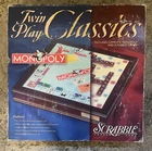 Hasbro Monopoly Scrabble Twin Play Classics Game Wooden Box Vtg 2000 (30)