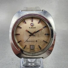 Rado Marstron Z Watch Men 38mm Champagne Dial Steel Date 11912 PARTS