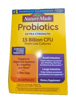 Nature Made Extra Strength Probiotics 15 Billion CFU 30 Capsule Digestive Health