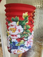 2 x Chinese red paper  lanterns, (price for both)