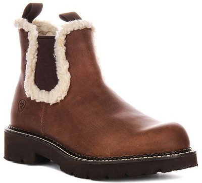 Ariat Fatbaby Kuschelig Chelsea Warm Western Damen Stiefel IN Brown UK 3 - 8