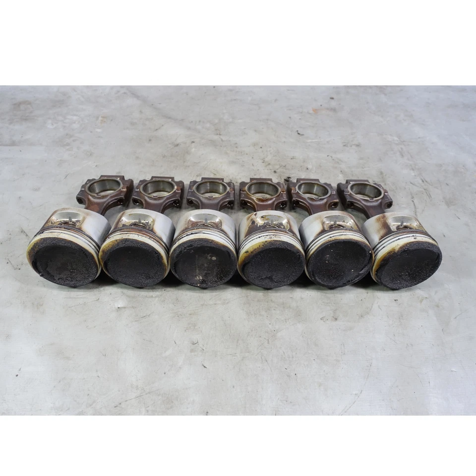 BMW E30 325i M20B25 1987-1988 primeros pistones y bielas conjunto de 6 OEM Foto 2 de 4