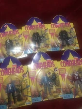 Set Of 6 Unopened 1993 Conehead Action Figures Playmates Beldar X2, Connie, Prym