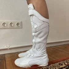 (F) Puma Mostro Leather Knee-High Boots, Vintage 2000s,Rare,Boxing Boots,Size 8W