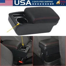 For Mitsubishi Mirage 2014-2024 Car Armrest Box Center Console Red Thread