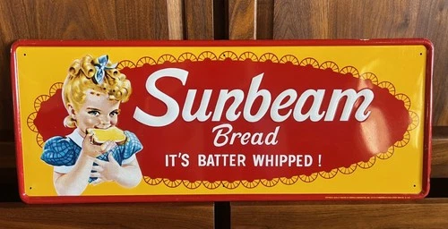 Sunbeam Vintage Bread Metal (NOT REPO) Sign rare roughly 30X12