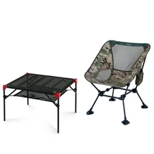 iClimb 1 Anti-Sinking Large Feet Chair and 1 Extendable Table Bundle, Ultrali...