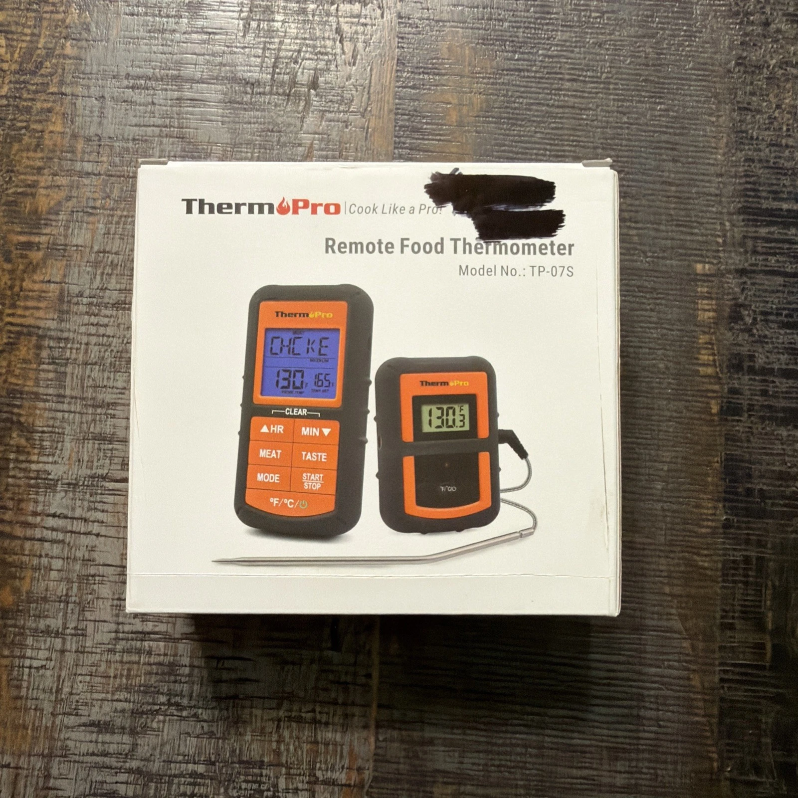 Therm Pro Remote Food BBQ Meat Thermometer - Model TP-07S