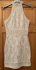 crochet high neck bodycon dress - size 6
