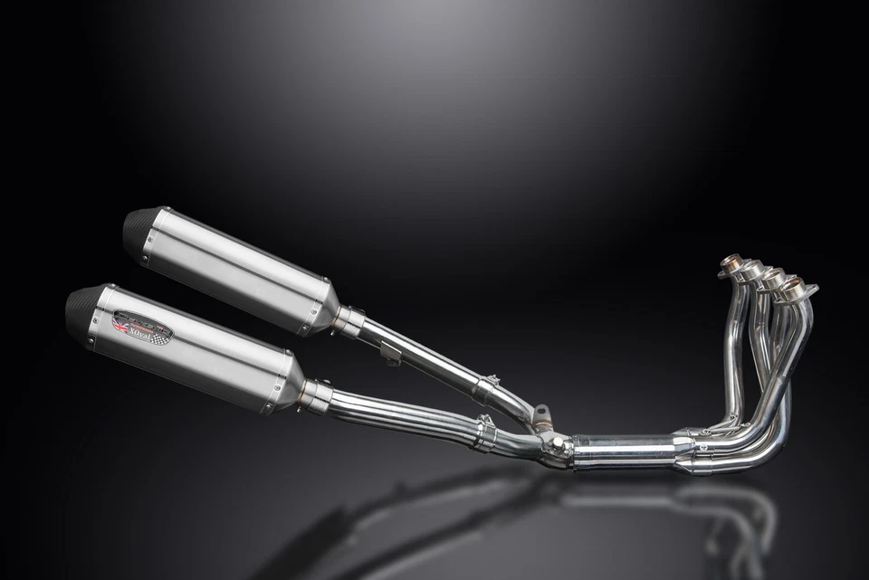 Полностью выхлопные глушители Honda CBR1100XX Blackbird 96-09 4-2 13,5 дюйма X-овальные из нержавеющей стали - Изображение 3 из 4