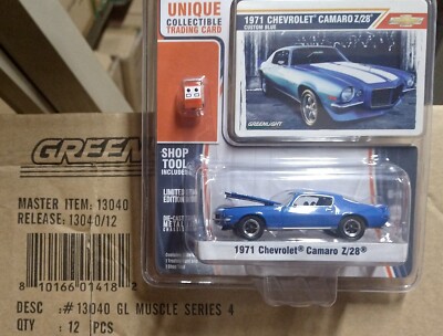GREENLIGHT MUSCLE 1971 CHEVROLET CAMARO Z-28 BLUE 1:64 | eBay