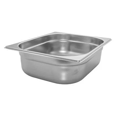 AcMax GN 1/2 Gastronormbehälter GN-Behälter Gastronorm Edelstahl 6,5 Liter Tiefe