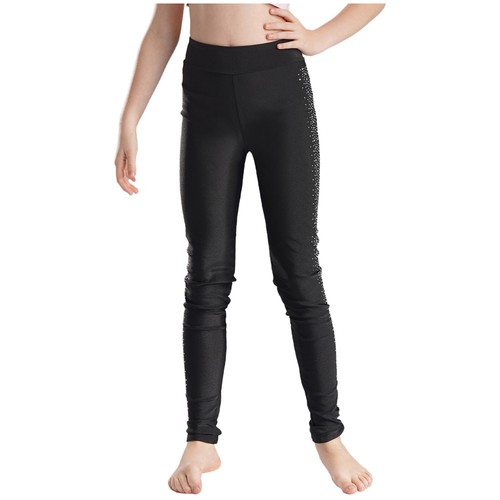 Kids Girls Pants Ice Skating Yoga Dance Trousers Gym Workout Training Pants - Picture 8 of 39