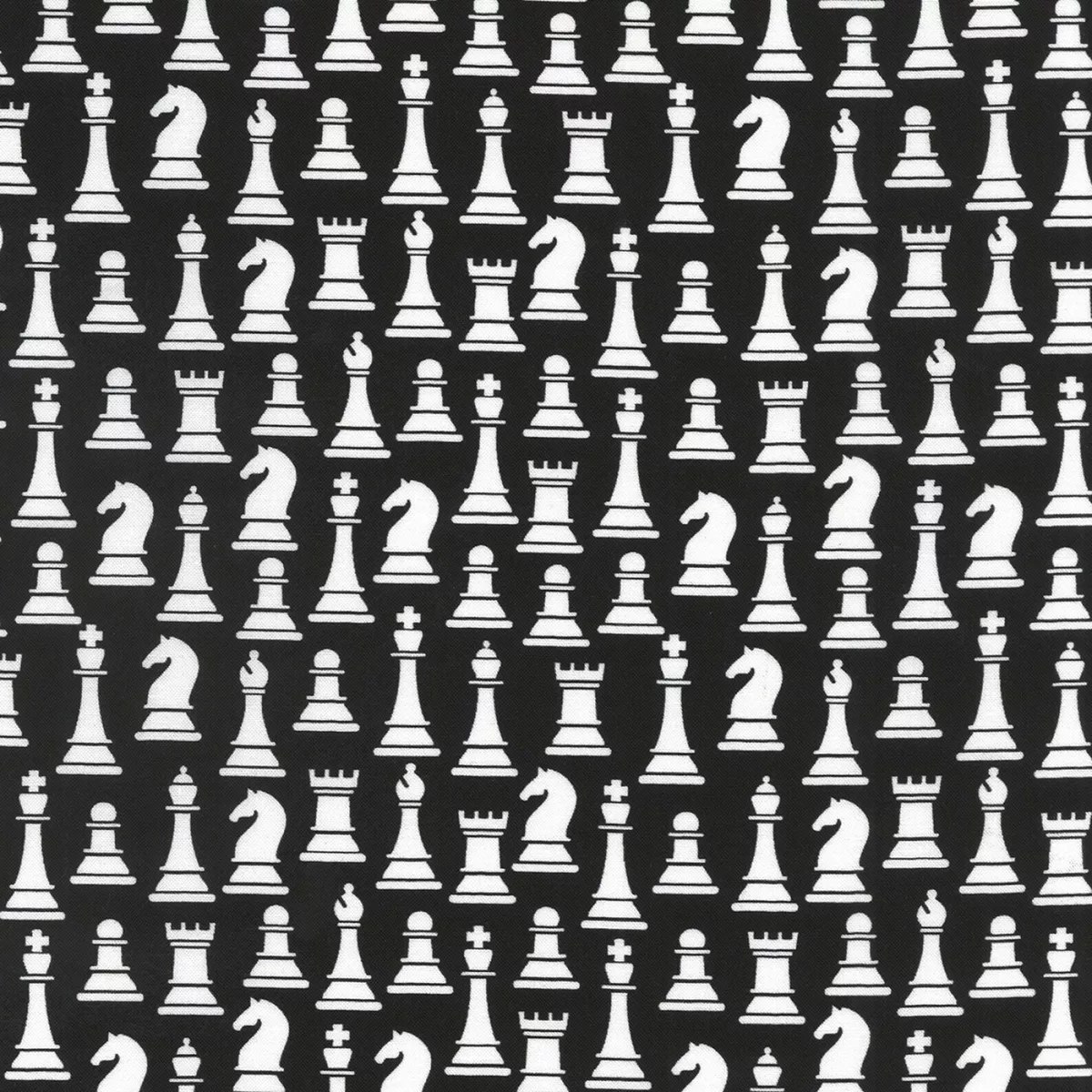 Checkmate Chess Fabric 100% Quilters Cotton Chess Board Game