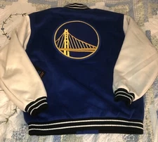 Golden State Warriors Varsity Jacket FISLL BRAND Men’s Size L New