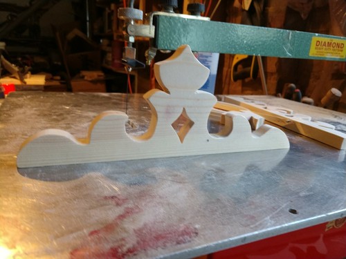 Fretwork Header 10 1/4" x 4" x 5/8ths Clock Mirror - Picture 8 of 10