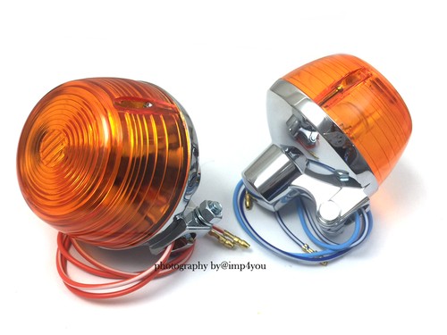 Front Pair Turn Signal indicator Honda CB750 CB360T CL360 CB360 CB550K CJ360T - Picture 3 of 3