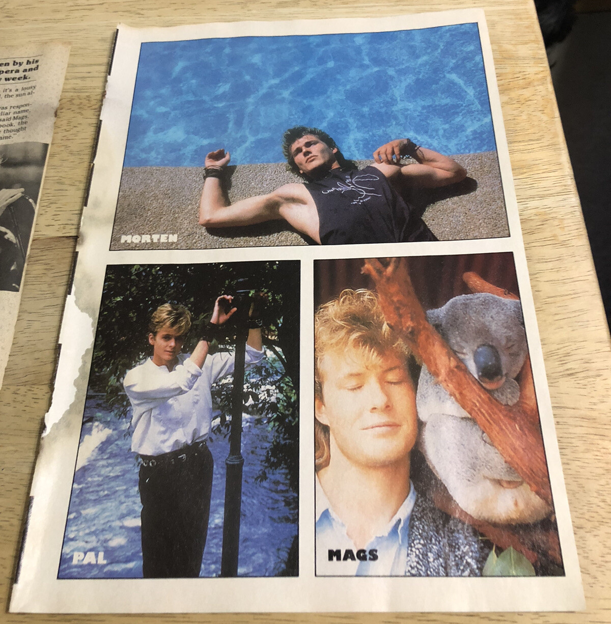 1987 A-HA - Vintage Teen Magazine 2-Page Article Clipping