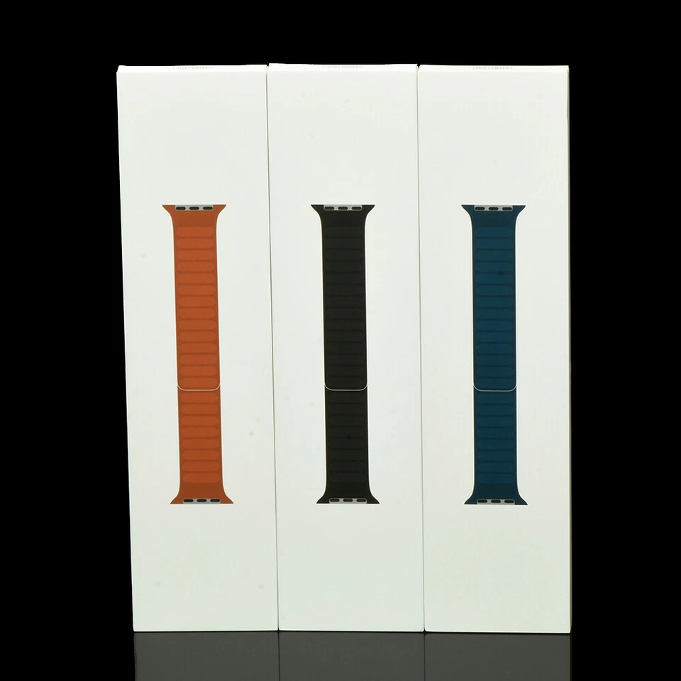 Correa de eslabones de cuero Apple iWatch 38 mm 40 mm 41 mm 6 7 8 9 SE Ultra 2 42 mm 44 mm 45 mm Foto 3 de 4