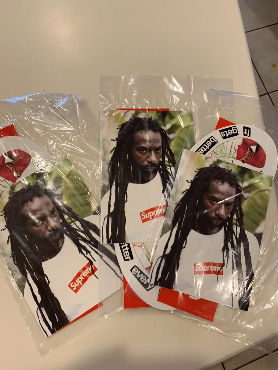 Supreme Sticker Pack Buju Banton It Gets Better Every Time New In Plastic  eBay
