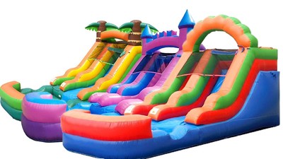 Premium Inflatable Water Slide Bouncer 3 Pack Bundle with Pool and Blowers