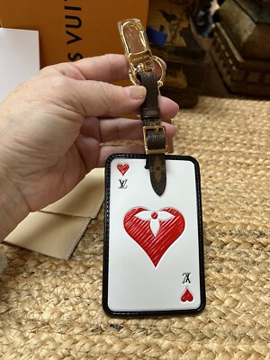 NEW LOUIS VUITTON “ CARD “ GAME ON Bag Charm Keychain Luggage Tag