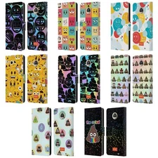 OFFICIAL emoji® YELLOWS AND POOS LEATHER BOOK WALLET CASE FOR MOTOROLA PHONES