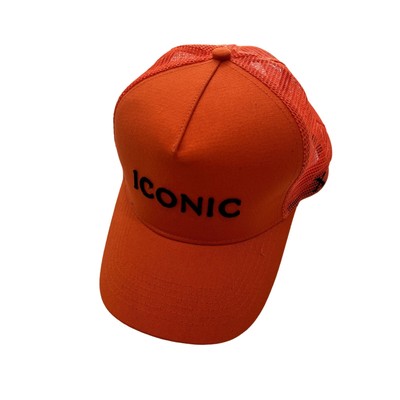 NWOT Iconic Apparel Core Logo Trucker Hat in Orange