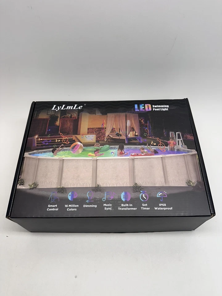 LyLmLe Upgrade LED Above Ground Pool Lights - 40W 12V 2in 1 RGBW Dimmable Sub... - Image 2 of 4