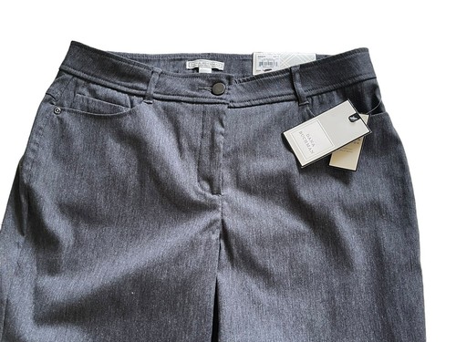 NEW Dana Buchman Straight Dress Pants Mid-Rise Slimming Solution Women's 10 Grey - Picture 2 of 8
