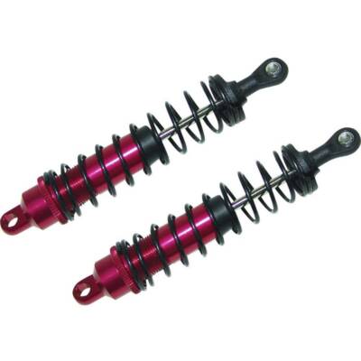 2er Multipack Reely 1:10 Aluminium-Öldruckstoßdämpfer Rot (metallic) mit Federn