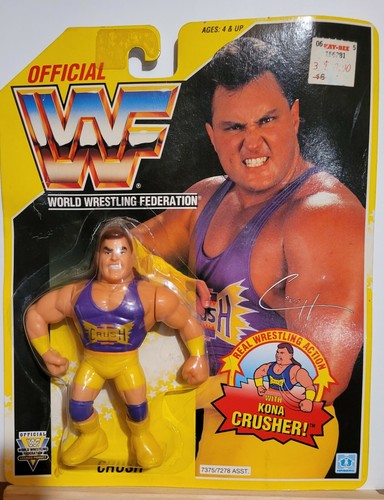 WWF HASBRO  KONA CRUSH  1993 YELLOW CARD SERIES 7!...