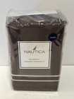NAUTICA KING BED SKIRT - LAUGHLIN PLAID - BROWN - NEW RETAILS: $100.00
