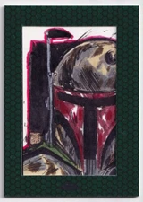 Star Wars Chrome Perspectives Sketch Card Boba Fett Melike Acar 1/1