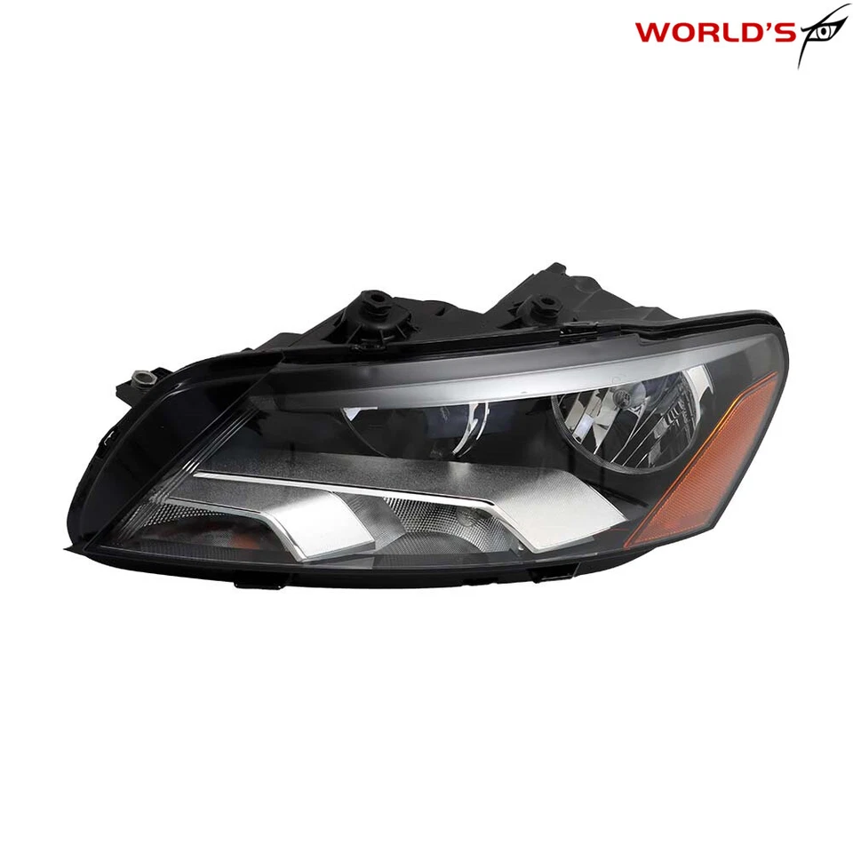 车头灯左+右侧适用于2012-2015年大众帕萨特卤素黑色外壳 — 第 4/4 张图片