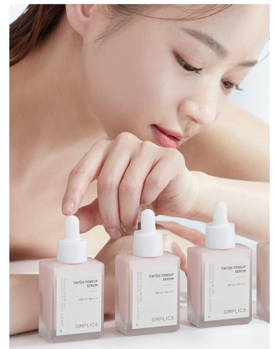 SIMPLICA Tinted Tone-Up Serum 30ml(1.01oz)x2pcs (SPF50+/PA+++) Korea Beauty - Picture 10 of 21