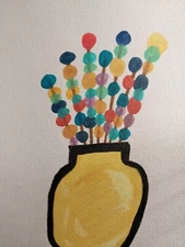 GAT PAINTINGS IMPRESSIONISM ORIGINAL COLLECTIBLE WHIMSICALFLOWERS BOTANICAL