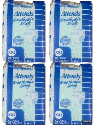 48 Pcs  Attends Breathable Briefs/Diapers With Flex Tabs for Adults, XXL