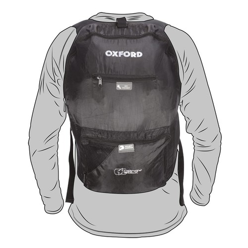 Oxford X Handy Sack Motorcycle Motorbike Backpack Rucksack Black (OL858) - Picture 2 of 6