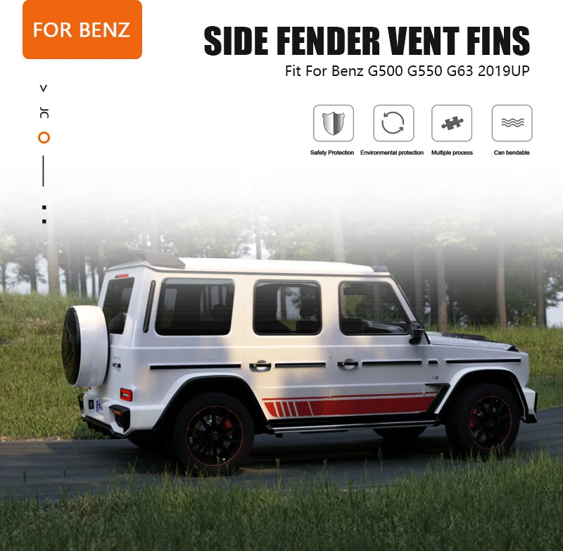 Cubierta de aletas de ventilación de guardabarros laterales para Mercedes-Benz W464 G500 G550 G63AMG fibra de carbono Foto 2 de 4