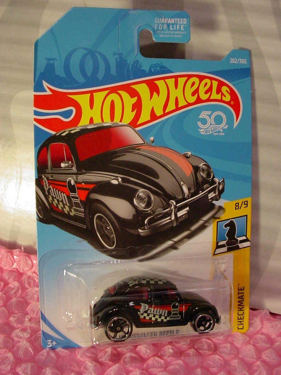 Hot Wheels 50th Anniversary Checkmate Volkswagen Beetle Pawn - 2018 Black Edition 262/365