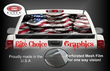 American Flag Rocks Rear Window Graphic Decal Sticker Truck Car