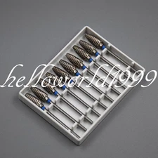 10x Dental Burs Acrylic Polisher Drills Burrs Tungsten Carbide Steel 2.35*6mm F6